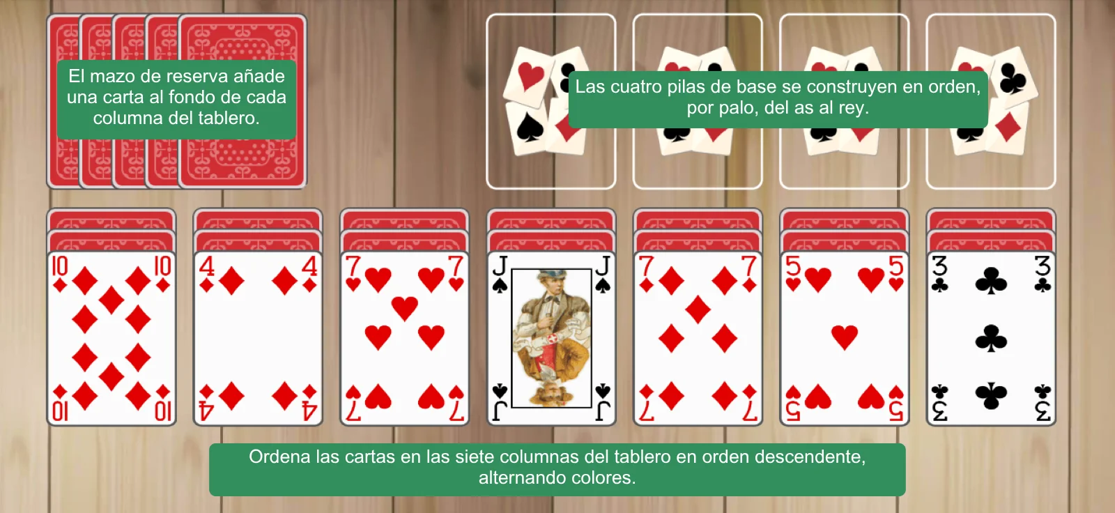 Configuración del Solitario Easthaven